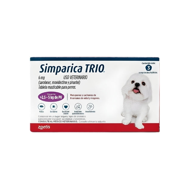 Simparica 2.5-5 Kg 3 Tabletas