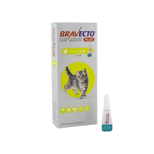 Bravecto Plus 1.2 - 2.8 Kg Gato Pipeta