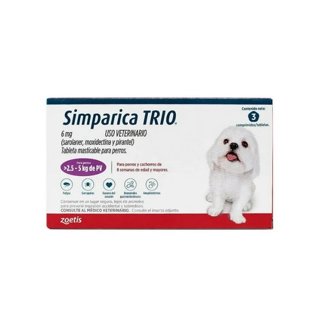 Simparica 5-10 Kg 3 Piezas