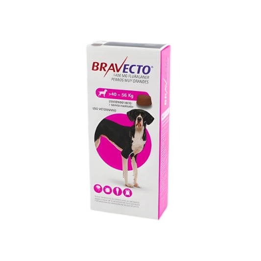 Bravecto 40- 56 Kg Rosa Tableta