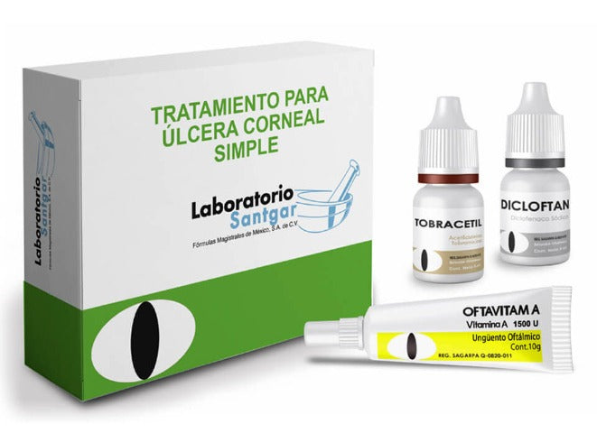 Tratamiento ulcera corneal simple.