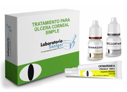 Tratamiento ulcera corneal simple.
